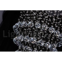 Moderni nykyaikainen kattokruunu uppoasennettava riippuvalaisin Crystal Rain Drop Light