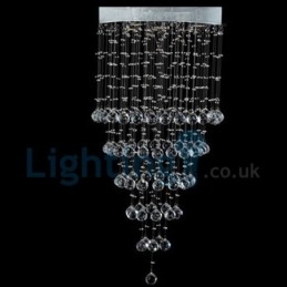 Moderni nykyaikainen kattokruunu uppoasennettava riippuvalaisin Crystal Rain Drop Light