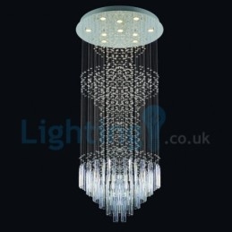 Moderni nykyaikainen kattokruunu uppoasennettava riippuvalaisin Crystal Rain Drop Light