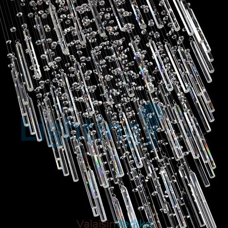 Moderni nykyaikainen kattokruunu uppoasennettava riippuvalaisin Crystal Rain Drop Light