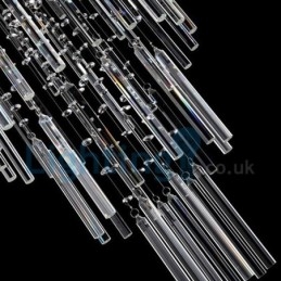 Moderni nykyaikainen kattokruunu uppoasennettava riippuvalaisin Crystal Rain Drop Light