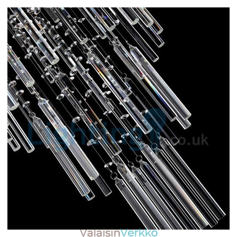 Moderni nykyaikainen kattokruunu uppoasennettava riippuvalaisin Crystal Rain Drop Light