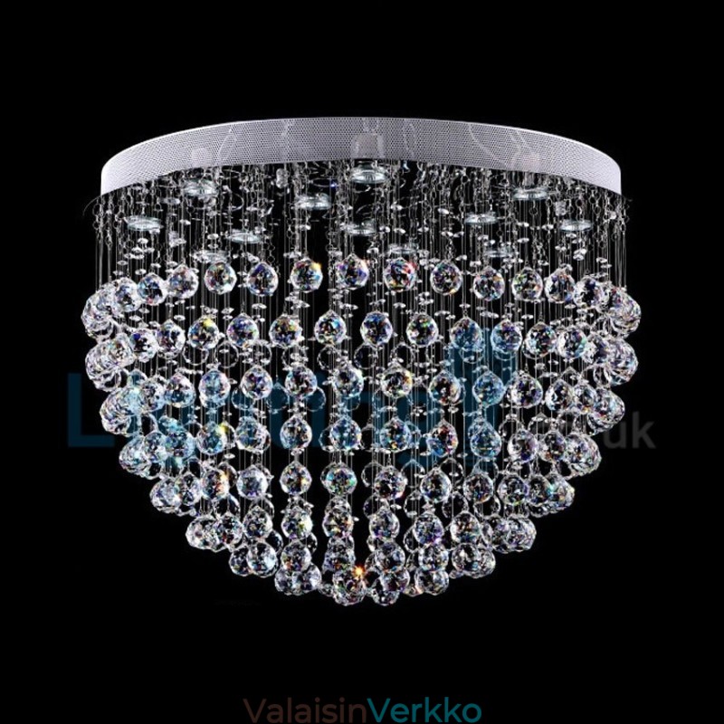 Moderni nykyaikainen kattokruunu uppoasennettava riippuvalaisin Crystal Rain Drop Light