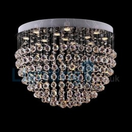 Moderni nykyaikainen kattokruunu uppoasennettava riippuvalaisin Crystal Rain Drop Light