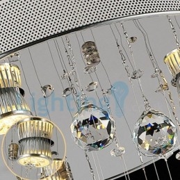 Moderni nykyaikainen kattokruunu uppoasennettava riippuvalaisin Crystal Rain Drop Light