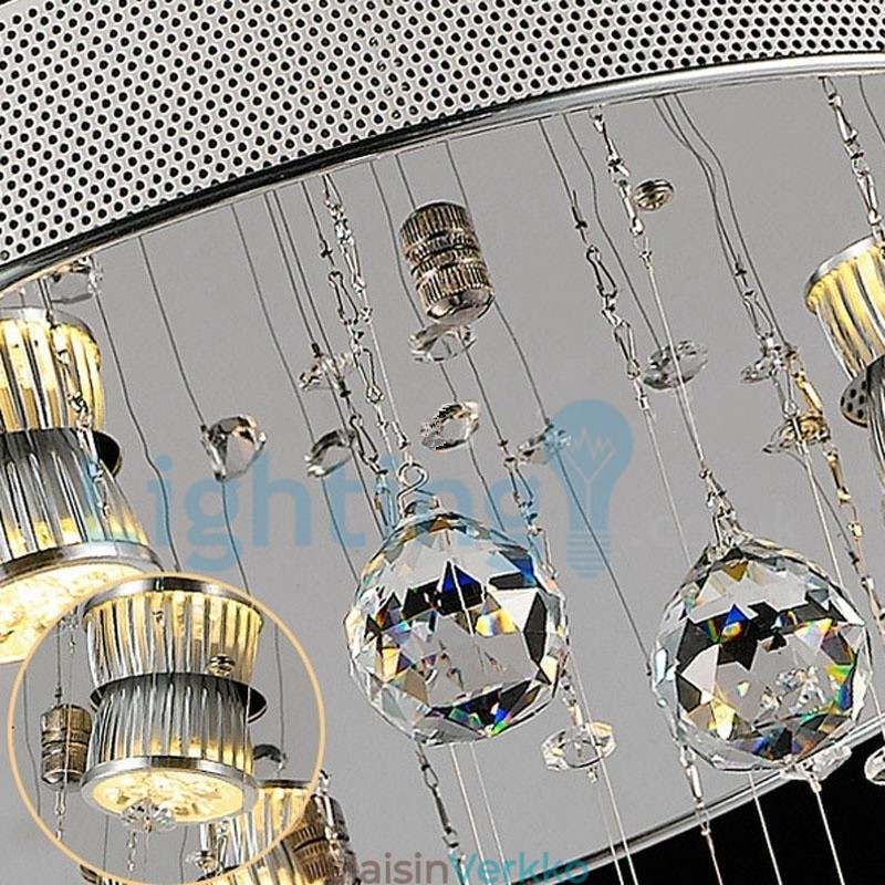 Moderni nykyaikainen kattokruunu uppoasennettava riippuvalaisin Crystal Rain Drop Light