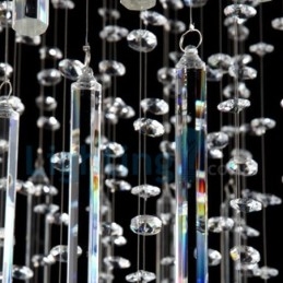 Moderni nykyaikainen kattokruunu uppoasennettava riippuvalaisin Crystal Rain Drop Light