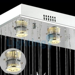 Moderni nykyaikainen kattokruunu uppoasennettava riippuvalaisin Crystal Rain Drop Light