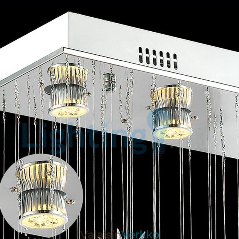 Moderni nykyaikainen kattokruunu uppoasennettava riippuvalaisin Crystal Rain Drop Light