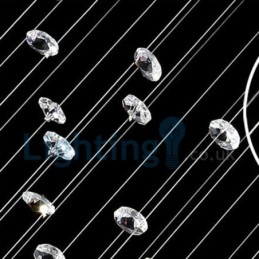 Moderni nykyaikainen kattokruunu uppoasennettava riippuvalaisin Crystal Rain Drop Light