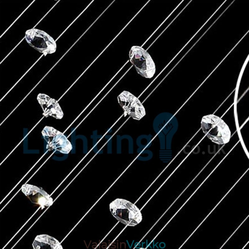 Moderni nykyaikainen kattokruunu uppoasennettava riippuvalaisin Crystal Rain Drop Light