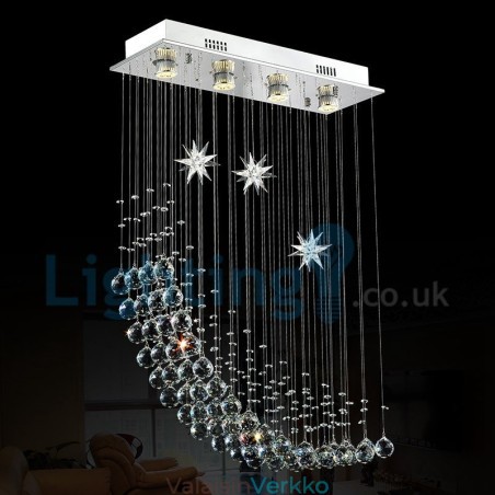 Moderni nykyaikainen kattokruunu uppoasennettava riippuvalaisin Crystal Rain Drop Light Moderni nykyaikainen kattokruunu uppoasennettava riippuvalaisin Crystal Rain Drop Light