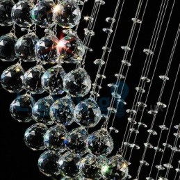 Moderni nykyaikainen kattokruunu uppoasennettava riippuvalaisin Crystal Rain Drop Light