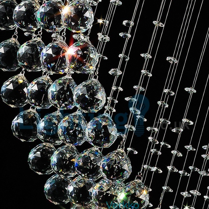 Moderni nykyaikainen kattokruunu uppoasennettava riippuvalaisin Crystal Rain Drop Light