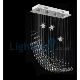 Moderni nykyaikainen kattokruunu uppoasennettava riippuvalaisin Crystal Rain Drop Light