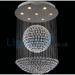 Moderni nykyaikainen kattokruunu uppoasennettava riippuvalaisin Crystal Rain Drop Light