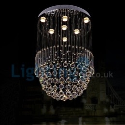 Moderni nykyaikainen kattokruunu uppoasennettava riippuvalaisin Crystal Rain Drop Light
