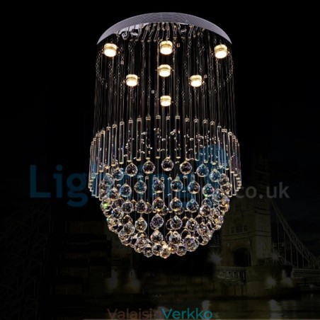 Moderni nykyaikainen kattokruunu uppoasennettava riippuvalaisin Crystal Rain Drop Light