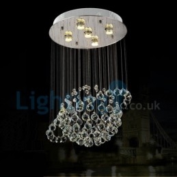 Moderni nykyaikainen kattokruunu uppoasennettava riippuvalaisin Crystal Rain Drop Light