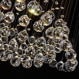 Moderni nykyaikainen kattokruunu uppoasennettava riippuvalaisin Crystal Rain Drop Light