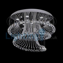 Moderni nykyaikainen kattokruunu uppoasennettava riippuvalaisin Crystal Rain Drop Light