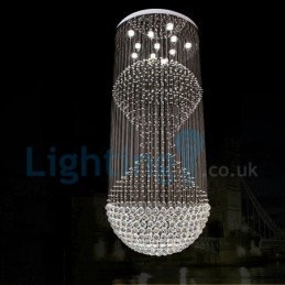 Moderni nykyaikainen kattokruunu uppoasennettava riippuvalaisin Crystal Rain Drop Light