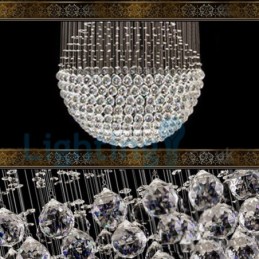 Moderni nykyaikainen kattokruunu uppoasennettava riippuvalaisin Crystal Rain Drop Light