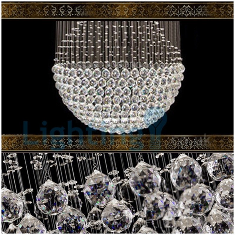 Moderni nykyaikainen kattokruunu uppoasennettava riippuvalaisin Crystal Rain Drop Light