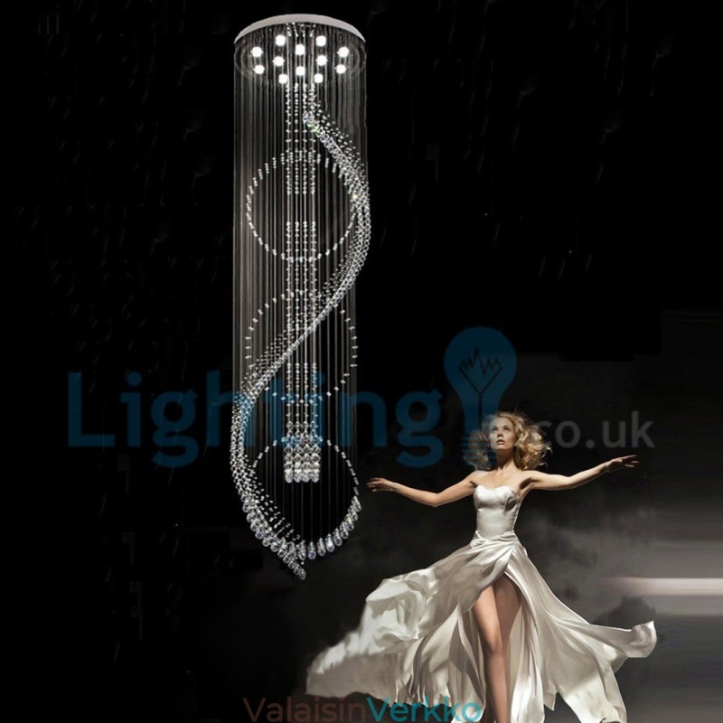 Moderni nykyaikainen kattokruunu uppoasennettava riippuvalaisin Crystal Rain Drop Light