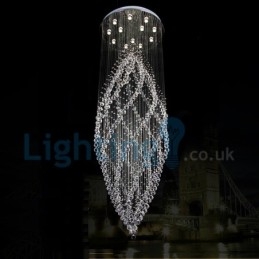 Moderni nykyaikainen kattokruunu uppoasennettava riippuvalaisin Crystal Rain Drop Light