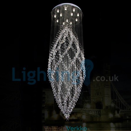 Moderni nykyaikainen kattokruunu uppoasennettava riippuvalaisin Crystal Rain Drop Light Moderni nykyaikainen kattokruunu uppoasennettava riippuvalaisin Crystal Rain Drop Light