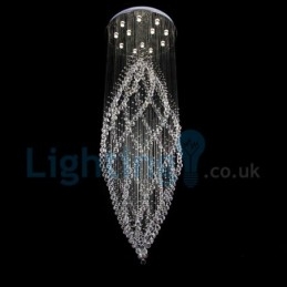Moderni nykyaikainen kattokruunu uppoasennettava riippuvalaisin Crystal Rain Drop Light