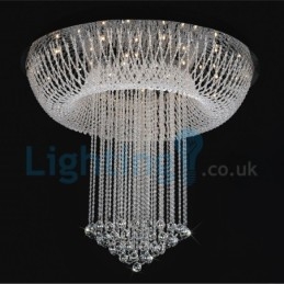 Moderni nykyaikainen kattokruunu uppoasennettava riippuvalaisin Crystal Rain Drop Light