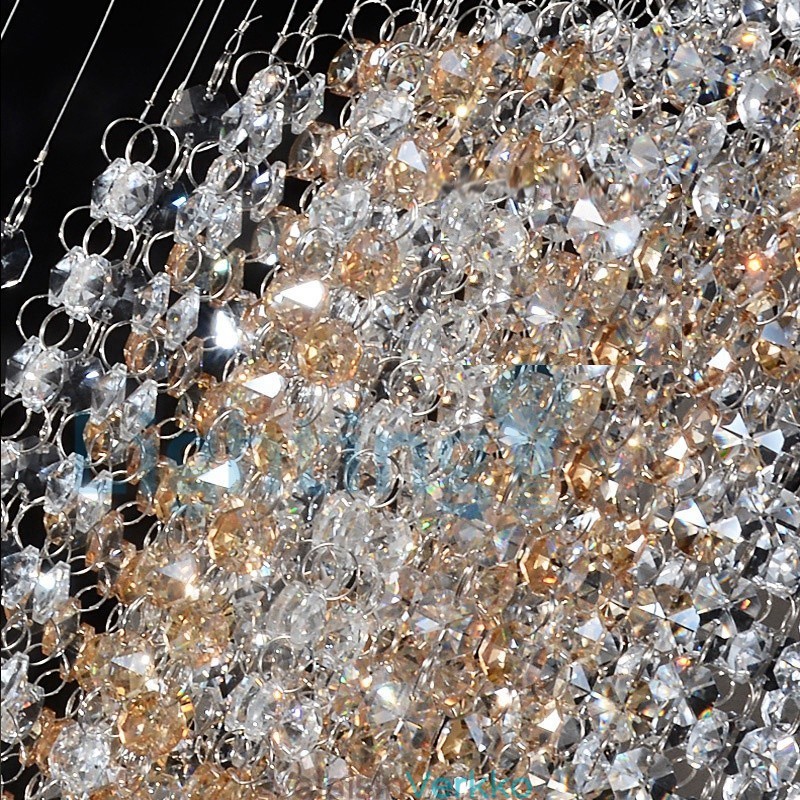 Moderni nykyaikainen kattokruunu uppoasennettava riippuvalaisin Crystal Rain Drop Light