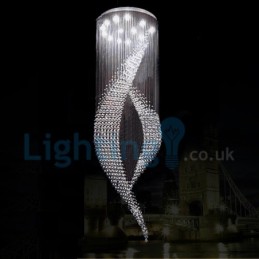 Moderni nykyaikainen kattokruunu uppoasennettava riippuvalaisin Crystal Rain Drop Light