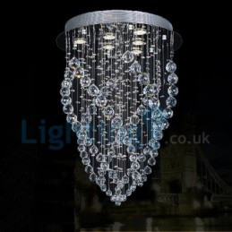 Moderni nykyaikainen kattokruunu uppoasennettava riippuvalaisin Crystal Rain Drop Light