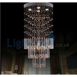 Moderni nykyaikainen kattokruunu uppoasennettava riippuvalaisin Crystal Rain Drop Light