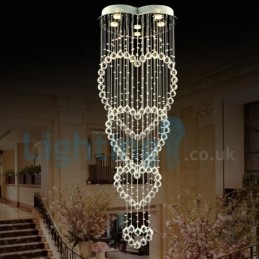 Moderni nykyaikainen kattokruunu uppoasennettava riippuvalaisin Crystal Rain Drop Light