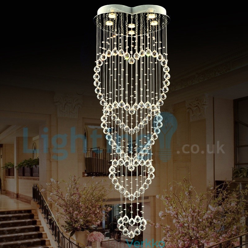 Moderni nykyaikainen kattokruunu uppoasennettava riippuvalaisin Crystal Rain Drop Light