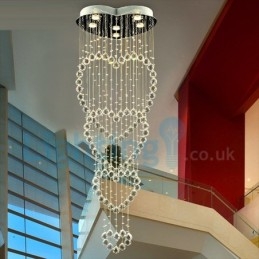 Moderni nykyaikainen kattokruunu uppoasennettava riippuvalaisin Crystal Rain Drop Light