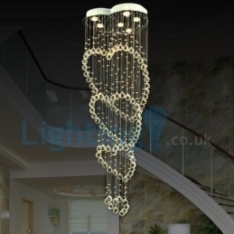 Moderni nykyaikainen kattokruunu uppoasennettava riippuvalaisin Crystal Rain Drop Light