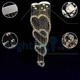 Moderni nykyaikainen kattokruunu uppoasennettava riippuvalaisin Crystal Rain Drop Light
