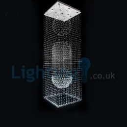 Moderni nykyaikainen kattokruunu uppoasennettava riippuvalaisin Crystal Rain Drop Light