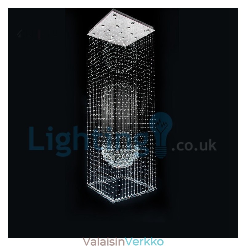 Moderni nykyaikainen kattokruunu uppoasennettava riippuvalaisin Crystal Rain Drop Light
