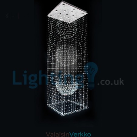 Moderni nykyaikainen kattokruunu uppoasennettava riippuvalaisin Crystal Rain Drop Light Moderni nykyaikainen kattokruunu uppoasennettava riippuvalaisin Crystal Rain Drop Light