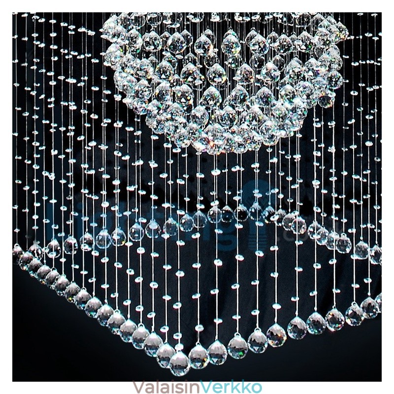 Moderni nykyaikainen kattokruunu uppoasennettava riippuvalaisin Crystal Rain Drop Light