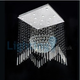 Moderni nykyaikainen kattokruunu uppoasennettava riippuvalaisin Crystal Rain Drop Light