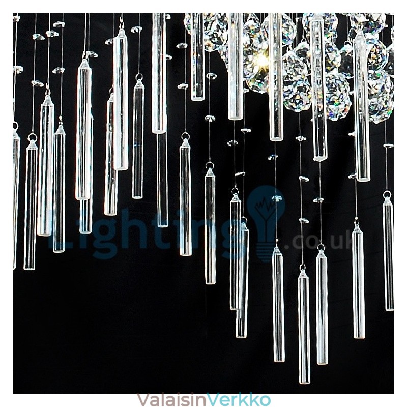 Moderni nykyaikainen kattokruunu uppoasennettava riippuvalaisin Crystal Rain Drop Light