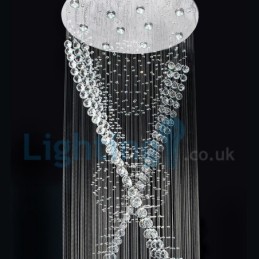 Moderni nykyaikainen kattokruunu uppoasennettava riippuvalaisin Crystal Rain Drop Light