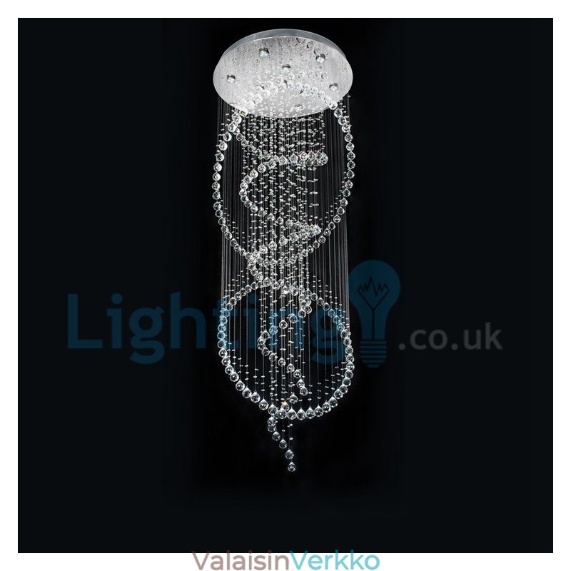 Moderni nykyaikainen kattokruunu uppoasennettava riippuvalaisin Crystal Rain Drop Light